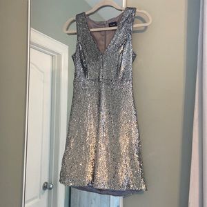 Silver Sparkle Party Dress